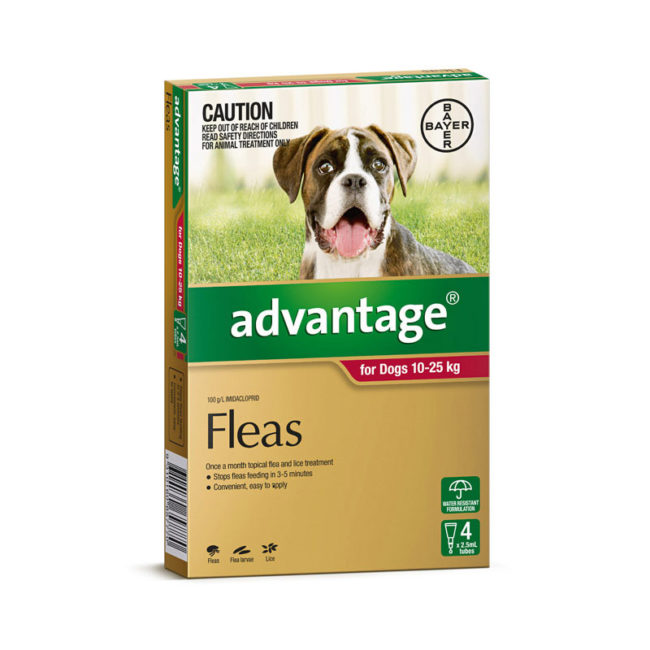 Advantage Red Spot-On for Large Dogs - 4 Pack 1