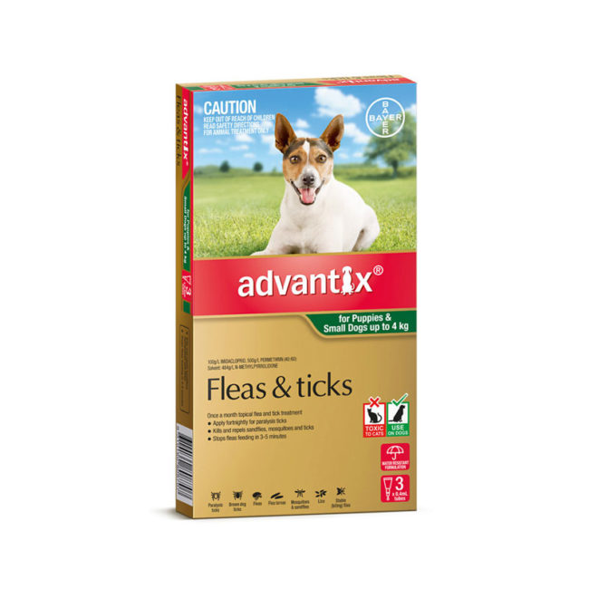 Advantix Green Spot-On for Puppies & Small Dogs - 3 Pack 1