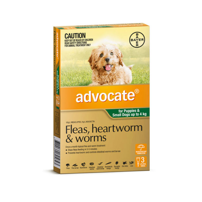 Advocate Green Spot-On for Puppies & Small Dogs - 3 Pack 1