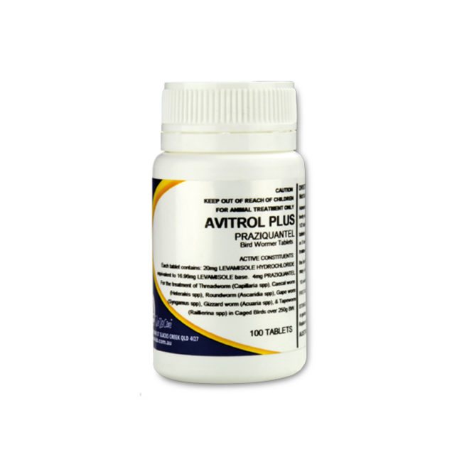 Avitrol Plus Bird Wormer Tablets - 100 Pack