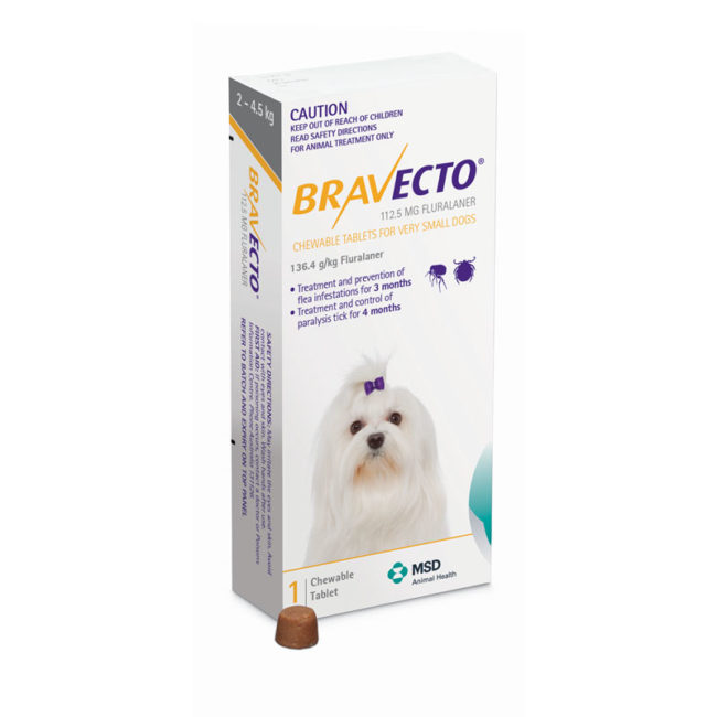 Bravecto Yellow Chew for Very Small Dogs - Single 1
