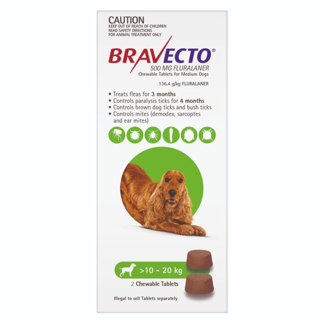 Bravecto Green Chew for Medium Dogs - 2 Pack 1