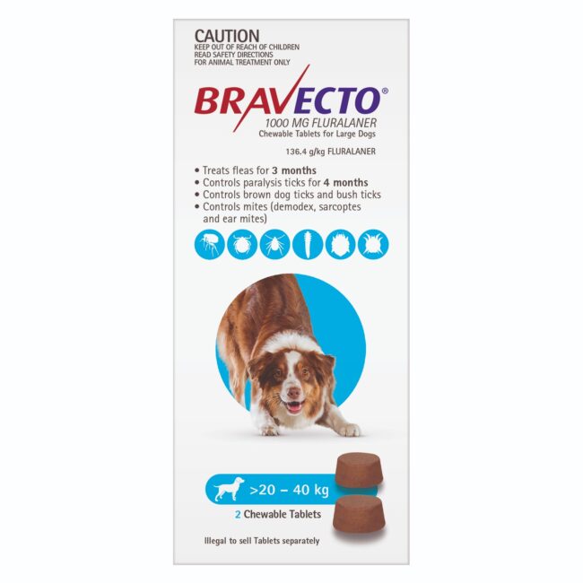 Bravecto Blue Chew for Large Dogs - 2 Pack 1