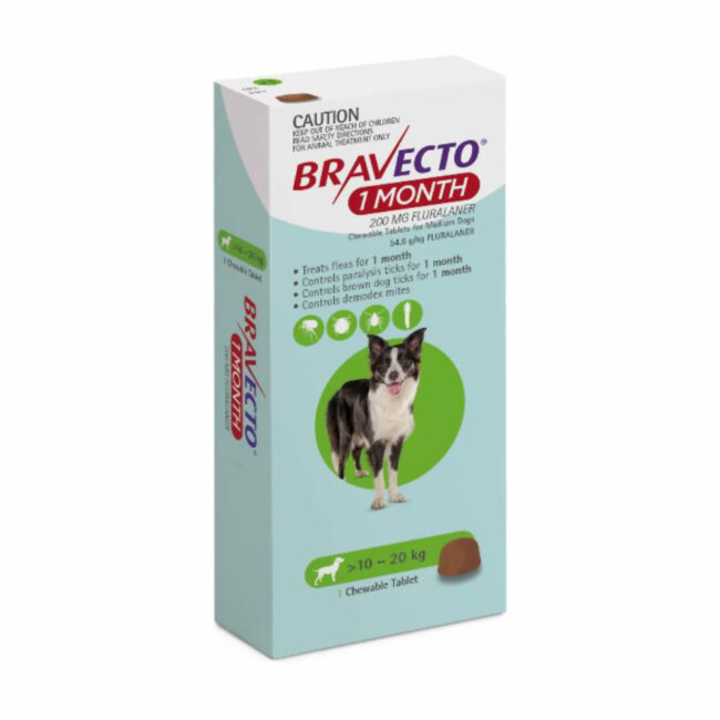 Bravecto 1 Month Green Chew for Medium Dogs - Single 1