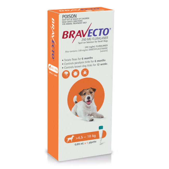 Bravecto Orange Spot-On for Small Dogs - Single 1
