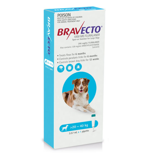 Bravecto Blue Spot-On for Large Dogs - Single 1