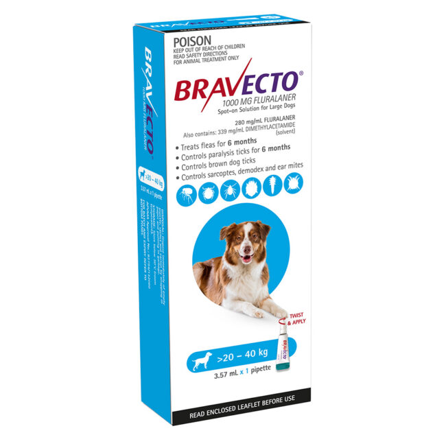 Bravecto Blue Spot-On for Large Dogs - Single 1