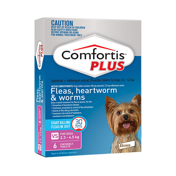 Comfortis Plus Pink Chews for Very Small Dogs - 6 Pack 1
