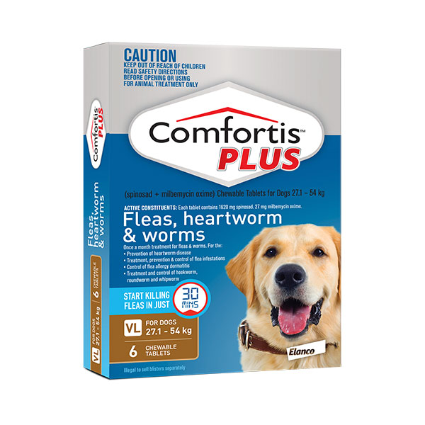 Comfortis Plus Brown Chews for Very Large Dogs - 6 Pack 1