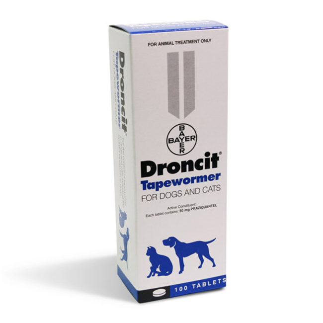 Droncit Dog & Cat Tapewormer Tablets - 100 Pack