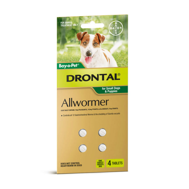 Drontal Allwormer Tablets for Puppies & Small Dogs - 4 Pack 1