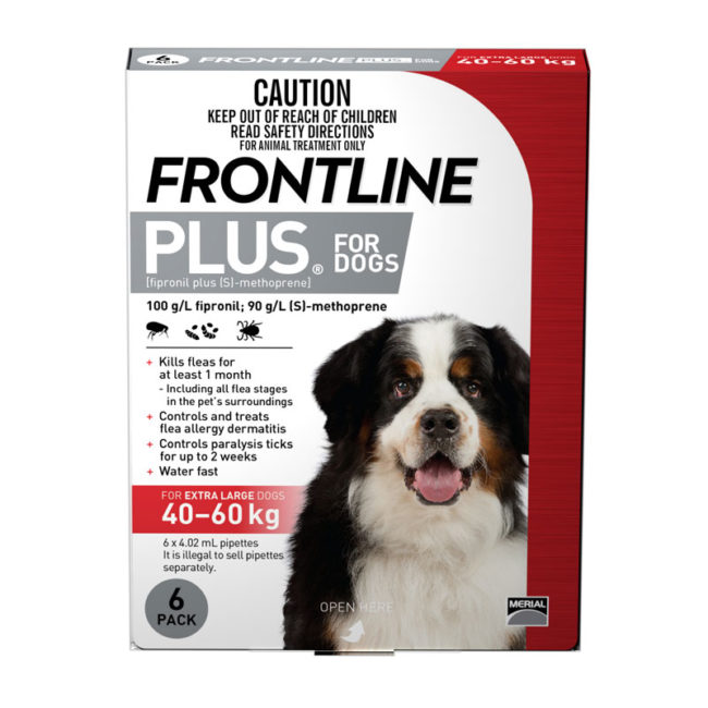 Frontline Plus Red Spot-On for Extra Large Dogs - 6 Pack 1
