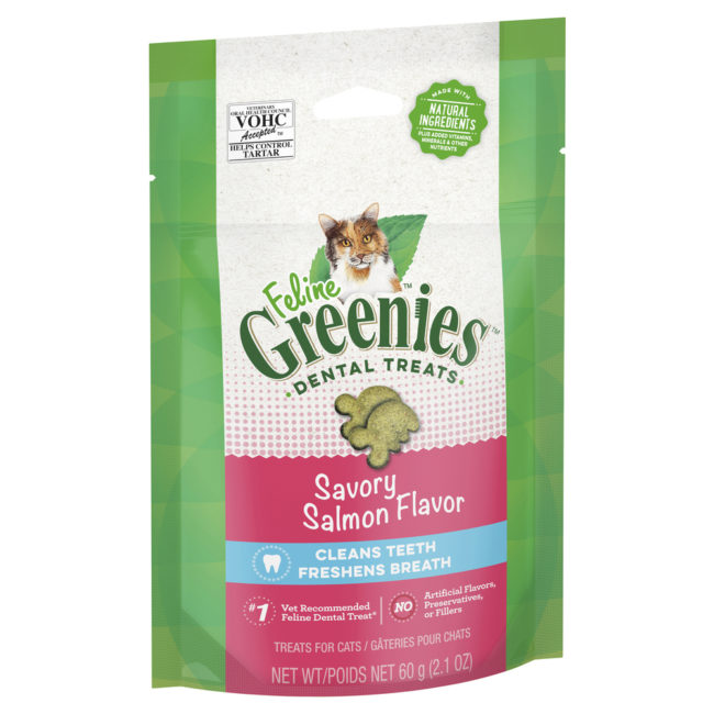 Feline Greenies Dental Treats Savoury Salmon Flavour 60g 1