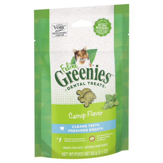 Feline Greenies Dental Treats Catnip Flavour 60g 1