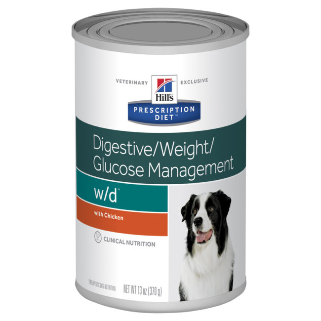 Hills Prescription Diet Canine w/d Digestive/Weight/Glucose Management Chicken Flavour 370g x 12 Cans 1