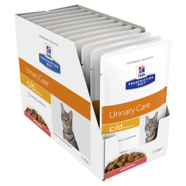 Hills Prescription Diet Feline c/d Urinary Multicare Salmon 85g x 12 Pouches 1