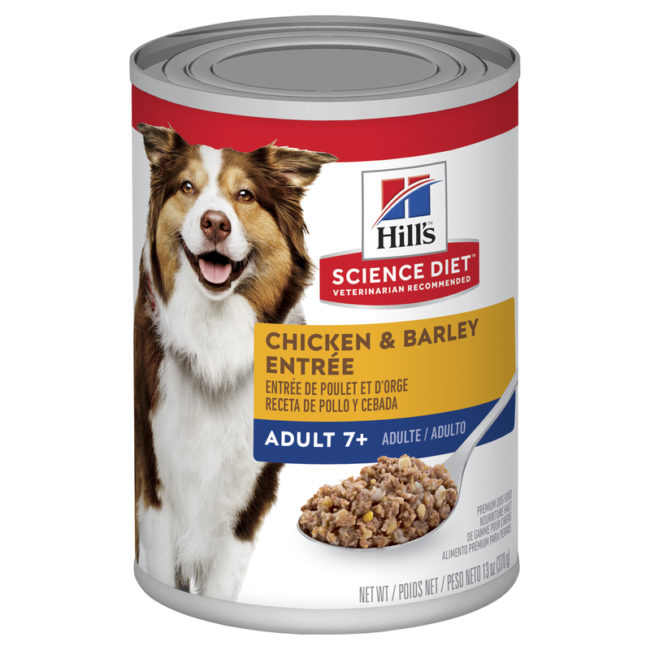 Hills Science Diet Adult Dog 7+ Chicken & Barley Entree 370g x 12 Cans 1
