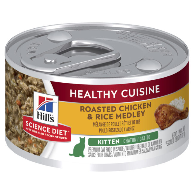 Hills Science Diet Kitten Healthy Cuisine Roasted Chicken & Rice Medley 79g x 24 cans 1