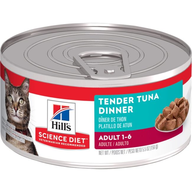 Hills Science Diet Adult Cat Tender Tuna Dinner 156g x 24 Cans 1