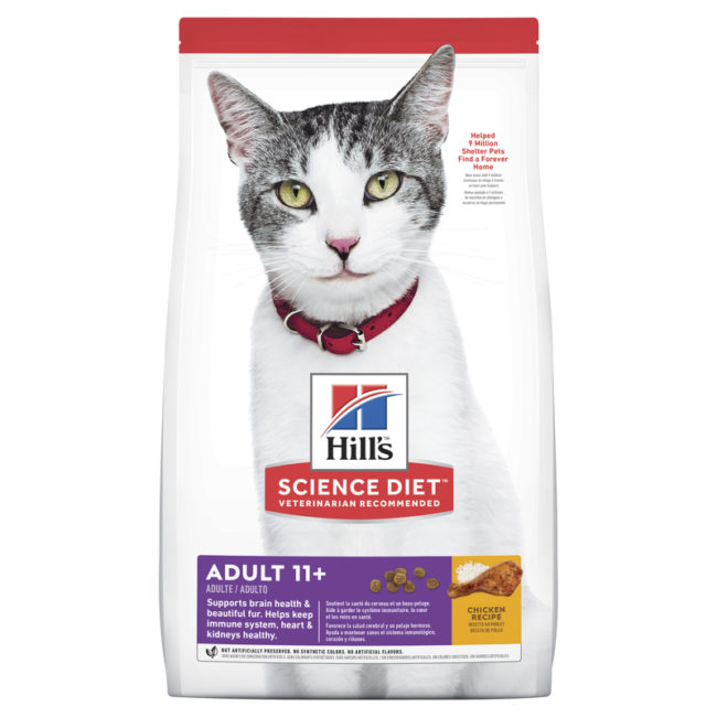 Hills Science Diet Adult Cat 11+ Chicken Recipe 3.17kg 1