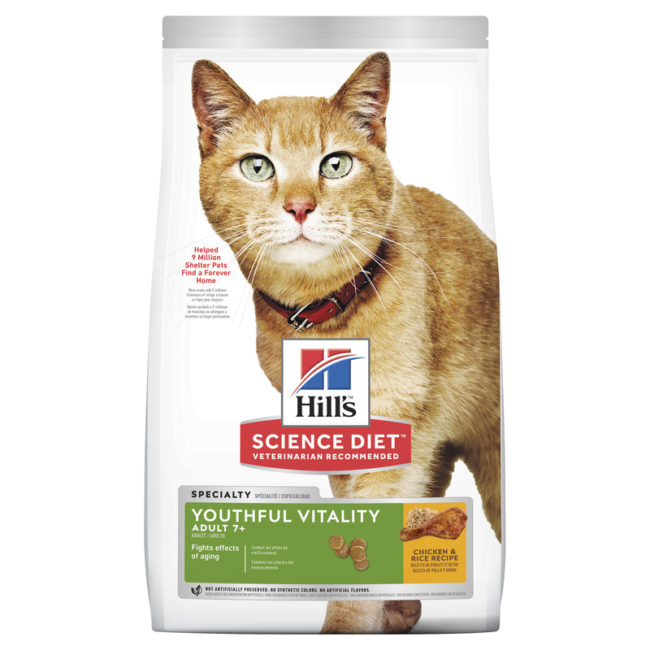 Hills Science Diet Adult Cat 7+ Youthful Vitality 2.72kg 1