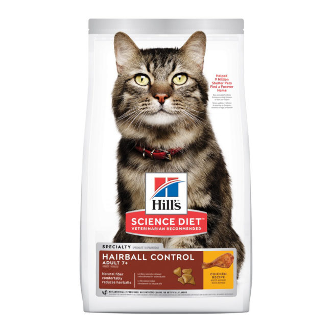 Hills Science Diet Adult Cat 7+ Hairball Control 4kg 1