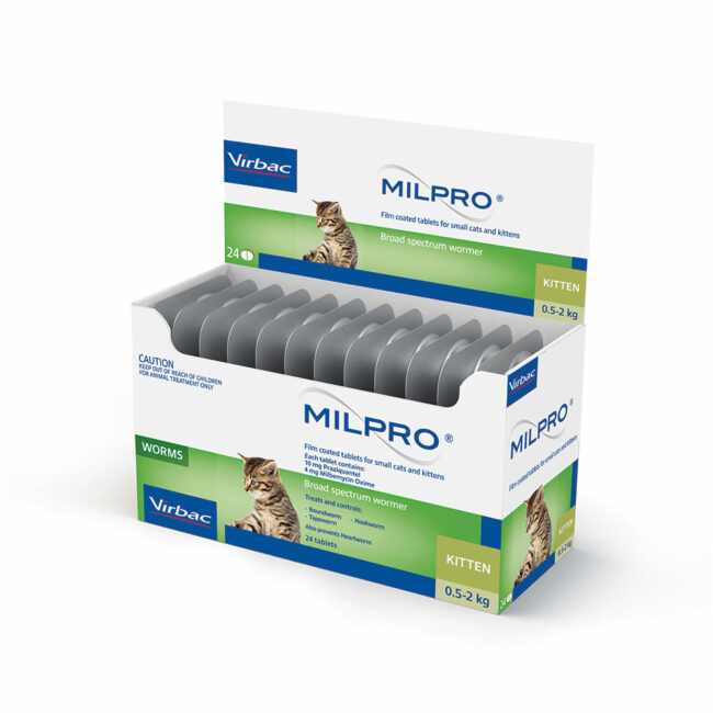 MILPRO Allwormer Tablets for Small Cats and Kittens - 24 Tablets 1