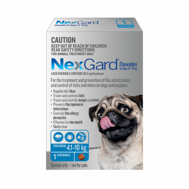 NexGard Blue Chew for Medium Dogs (4.1-10kg) - Single 1