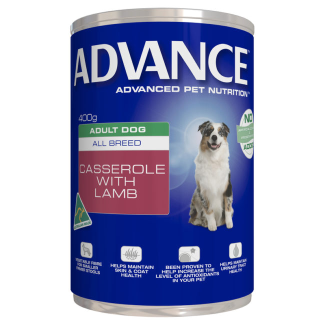 Advance Adult Dog All Breed Casserole with Lamb 400g x 12 Cans 1