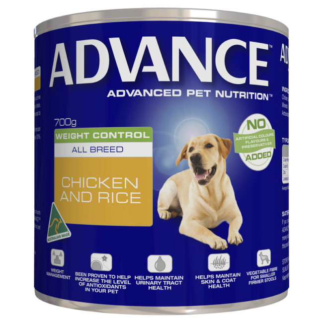 Advance Adult Dog Weight Control All Breed 700g x 12 Cans 1