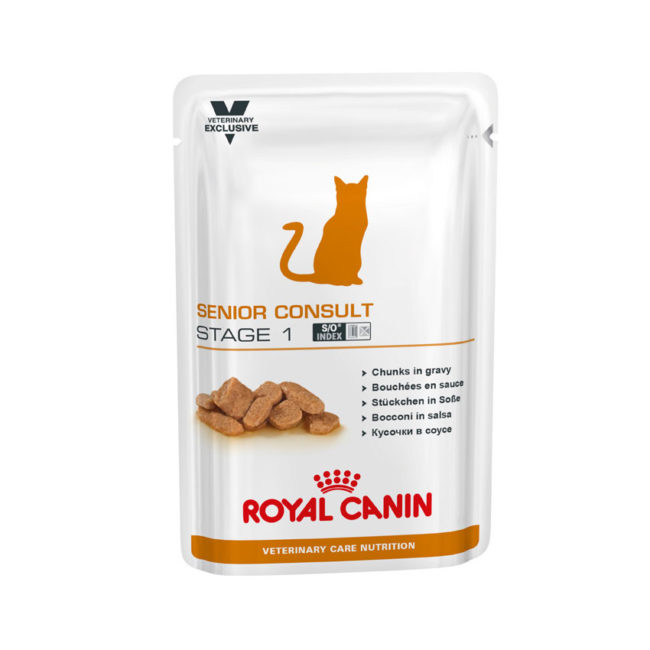 Royal Canin Vet Care Nutrition Feline Senior Consult Stage 1 - 100g x 12 Pouches 1