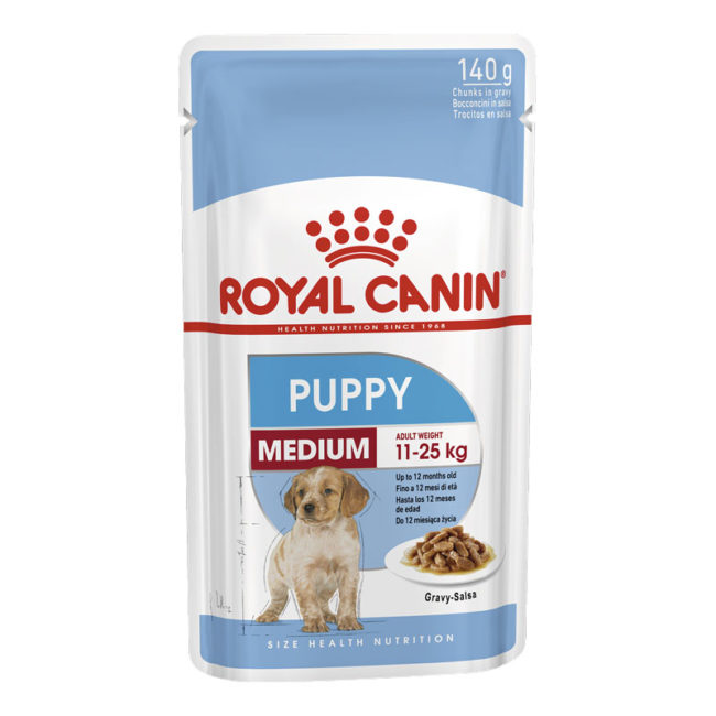 Royal Canin Puppy Food Medium 140g x 10 Pouches 1