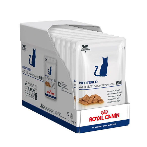 Royal Canin Vet Care Nutrition Feline Neutered Adult Maintenance 100g x 12 Pouches 2