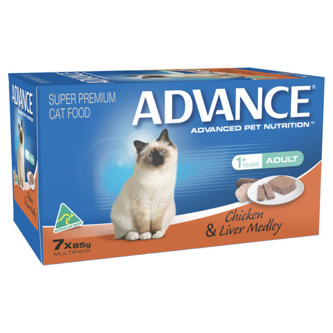 Advance Adult Cat Chicken & Liver Medley 85g x 7 Cans 1